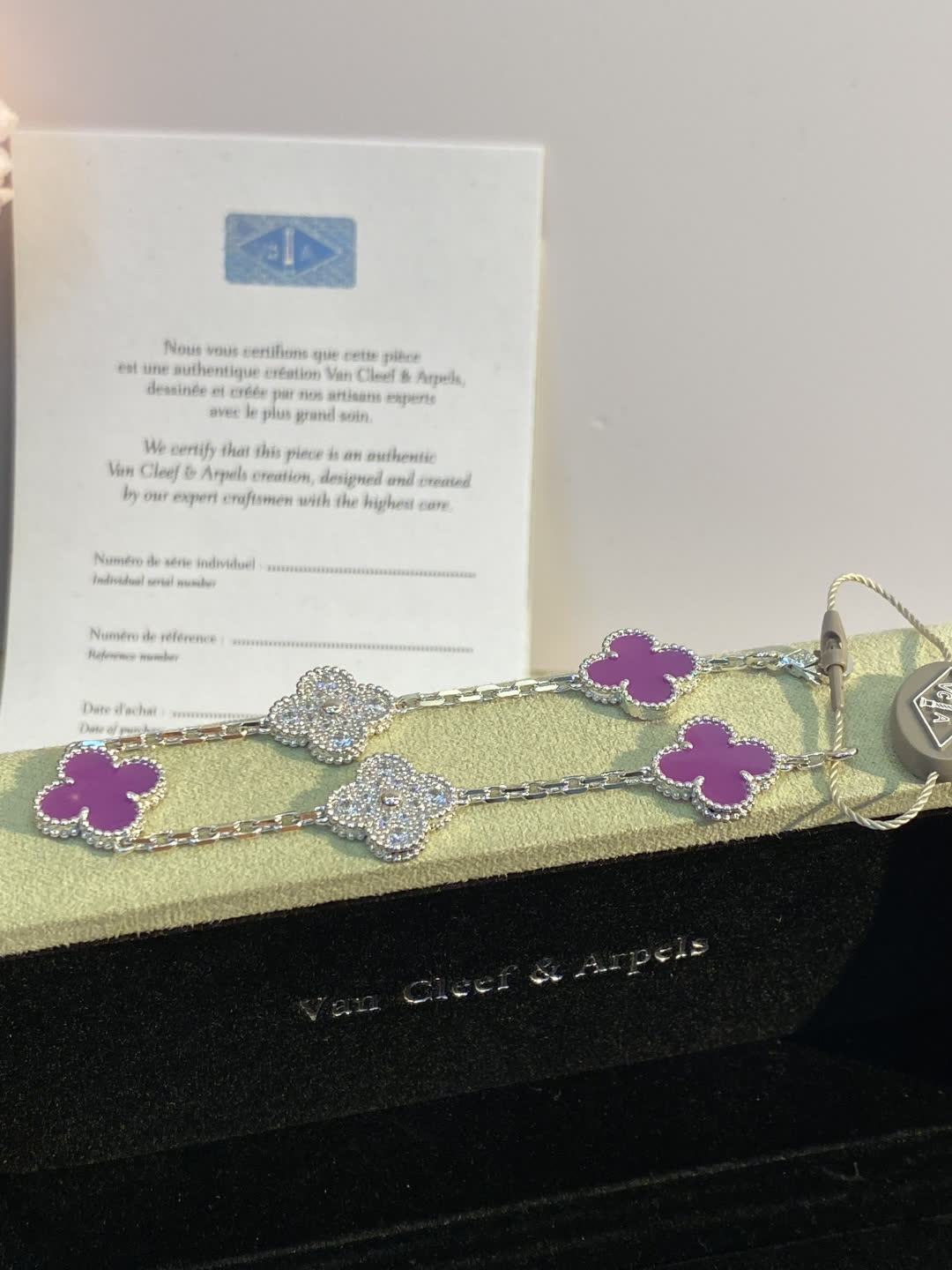 Van Cleef & Arpels Alhambra Pink Enamel Bracelet